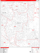 Mount Prospect  Wall Map Red Line Style